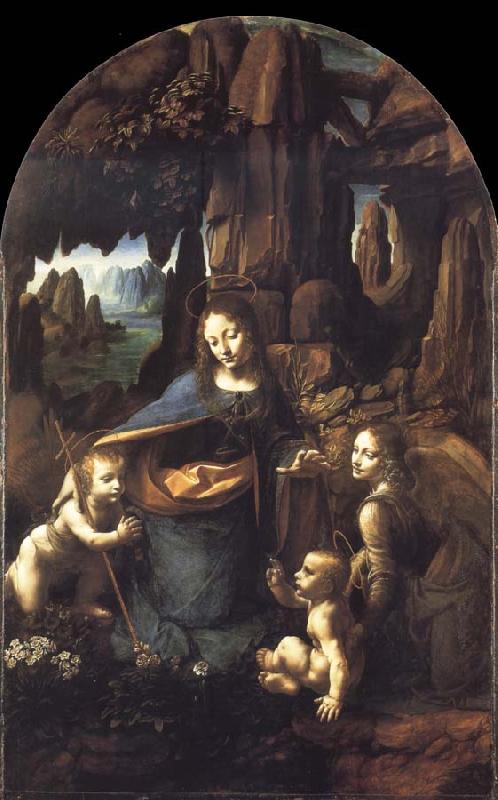Leonardo  Da Vinci The Virgin of the Rocks Sweden oil painting art
